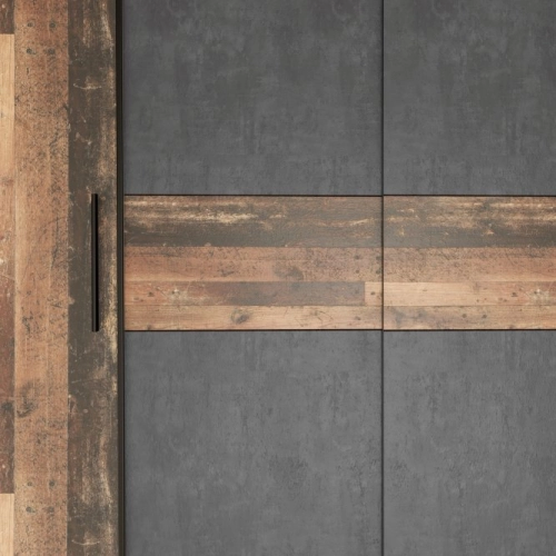 Szafa ubraniowa 200 cm Old – Wood Vintage/Beton